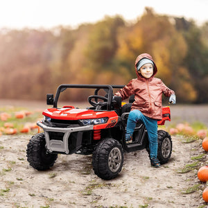 Aosom 12V two-seater electric ride-on bike for kids