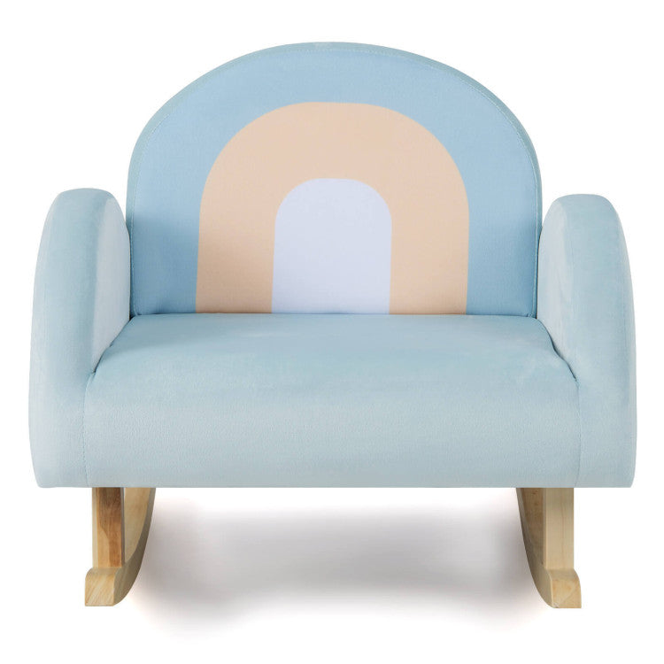 Baby rocker chair with padded armrests and seat