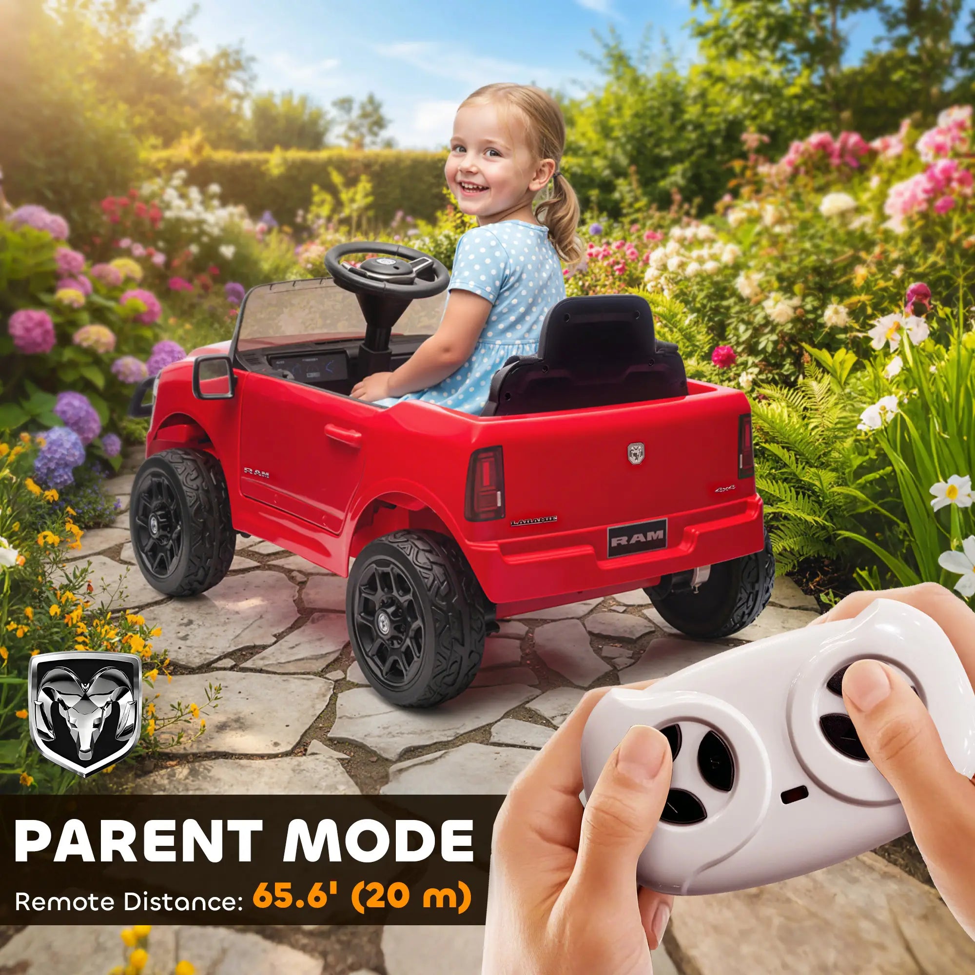 Charging port for kids electric ride-on car
