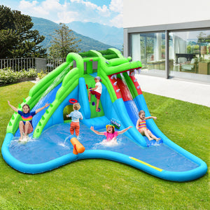 Bounce house with splash pool as ball pit alternative