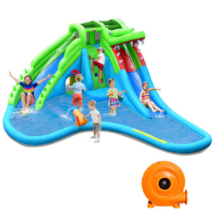Reinforced stitching on inflatable bounce house for kids