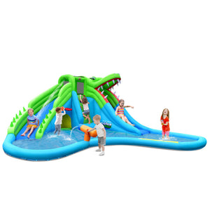 Bounce house for parties and events with water features