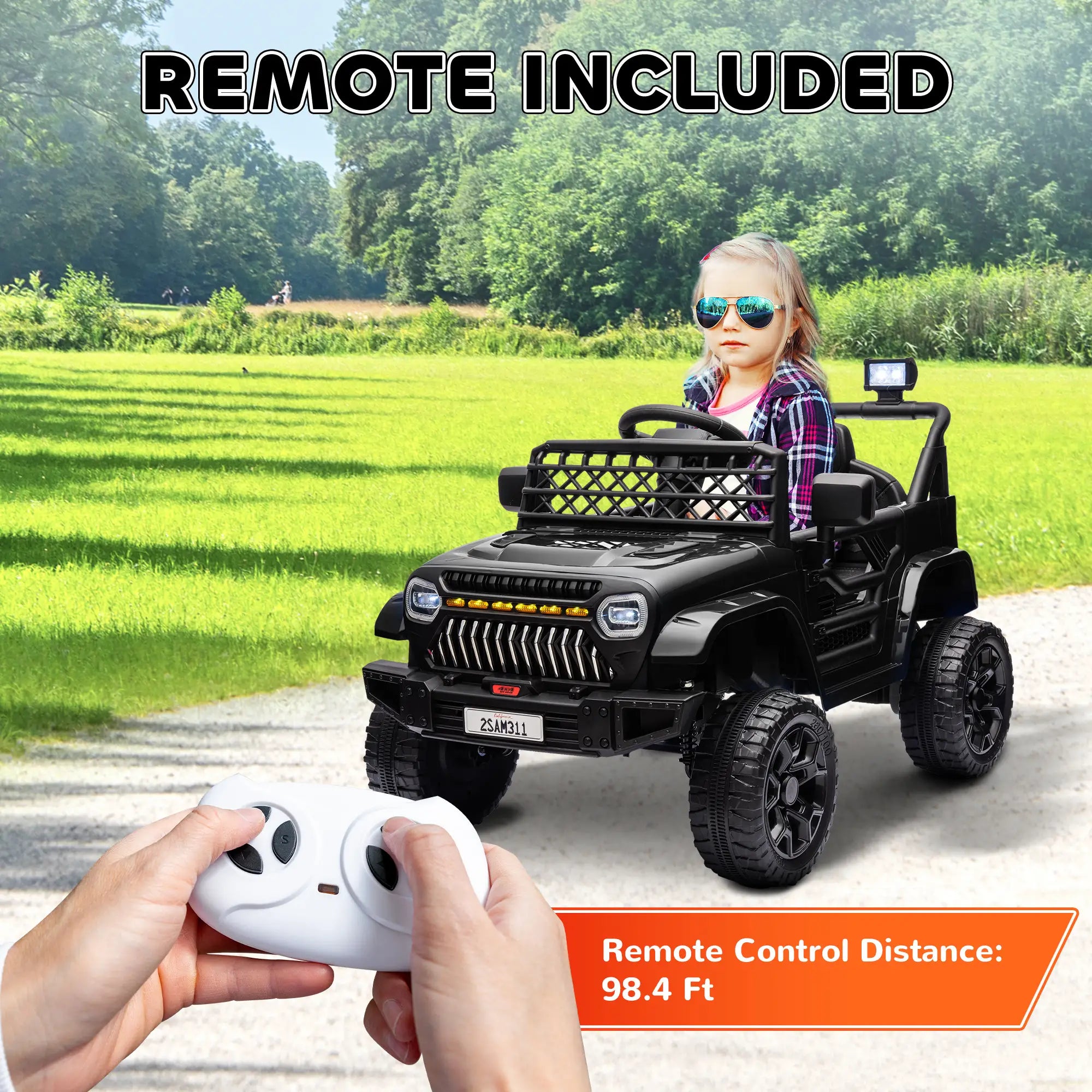Qaba 12V kids electric truck with included charger, similar to bumper car charger
