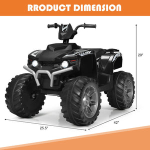 Child-friendly electric ride-on ATV quad bike