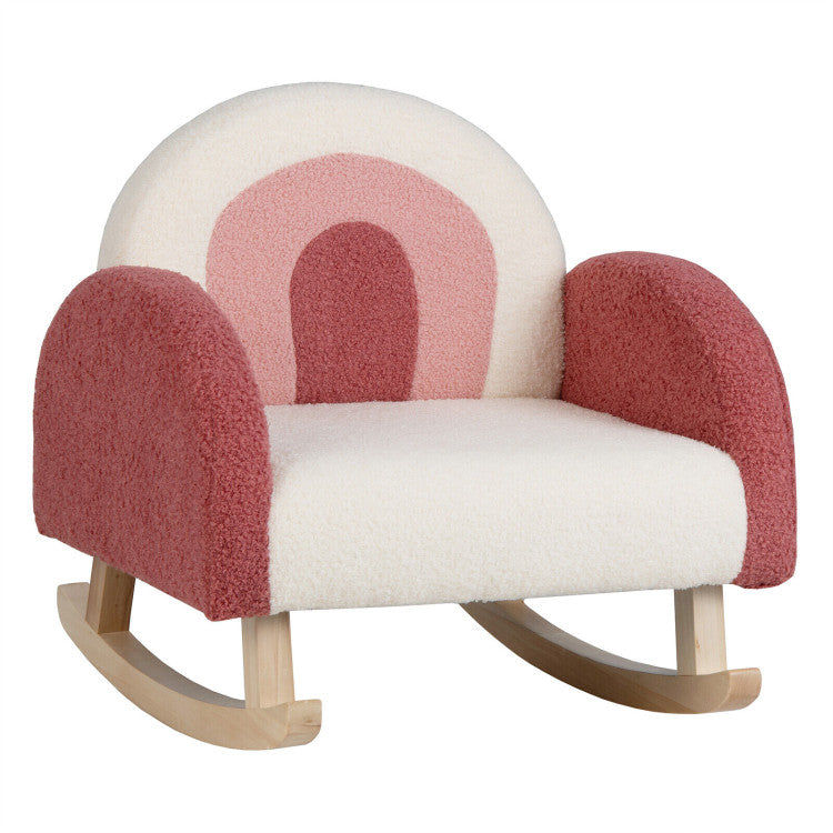 Child-size rocking chair with high-density sponge
