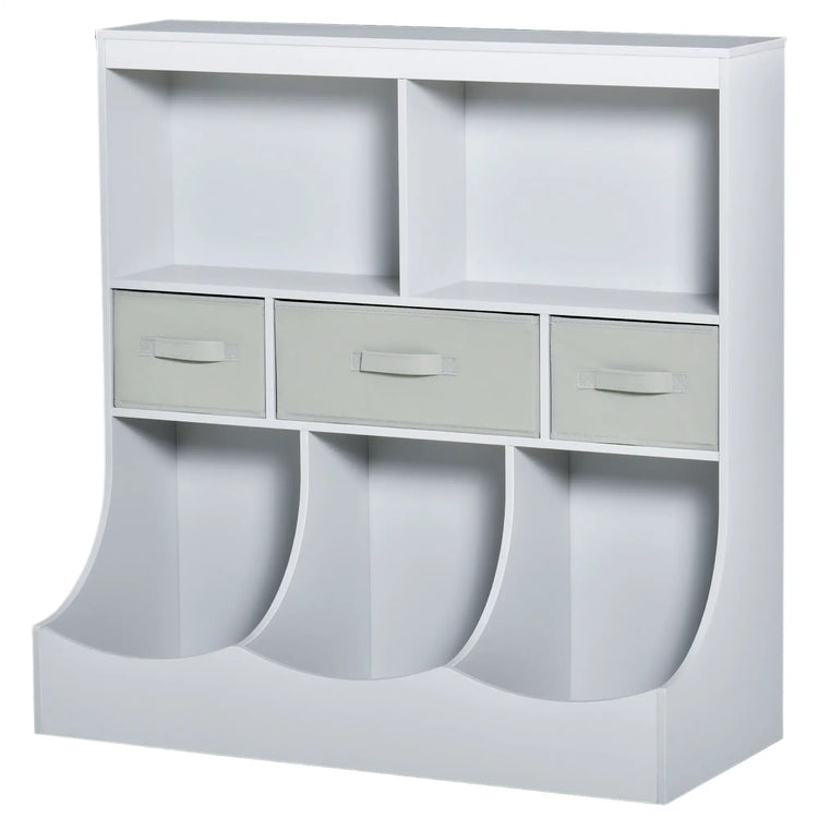 Modern children’s bookshelf and storage cabinet