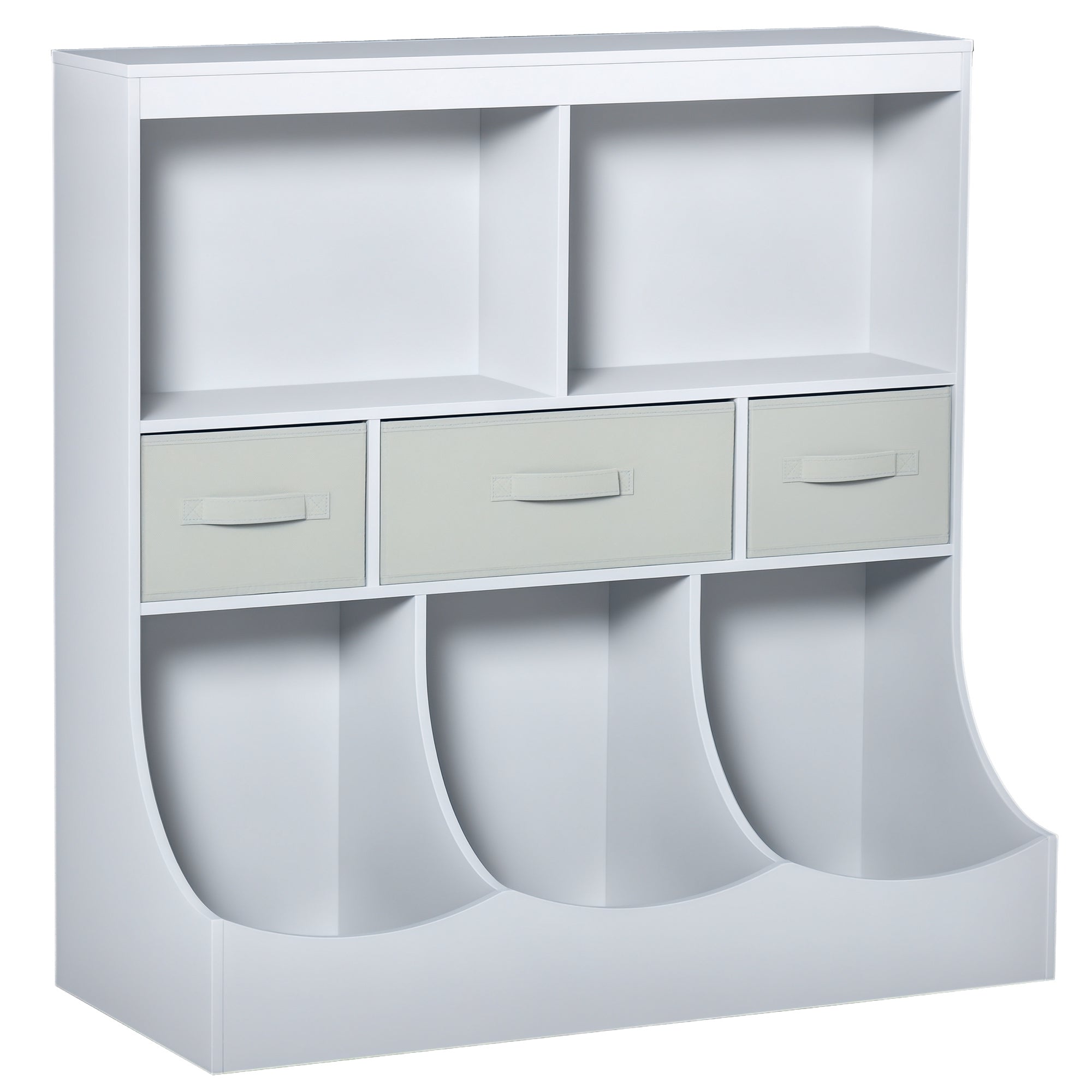 Children’s storage cabinet for toys, books, and clothes