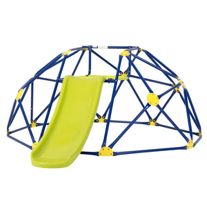 kids climbing dome with slide outdoors