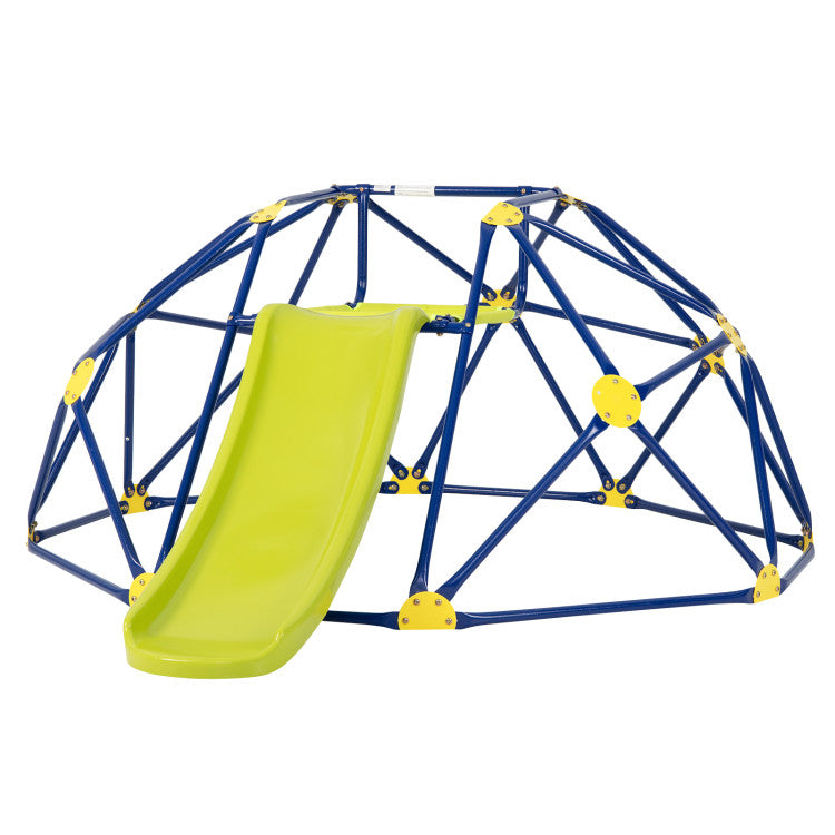 kids climbing dome with slide outdoors