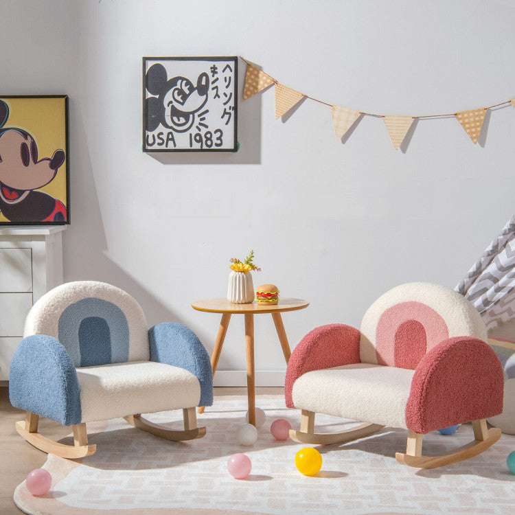 Cozy rocking chair for kids reading time
