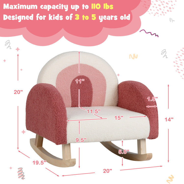 Cute plush rocking chair for boys and girls