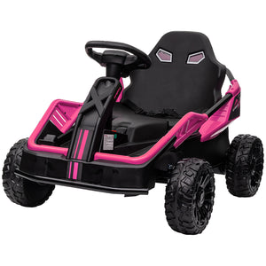 Child driving the Electric Car using the Dual Control Modes.