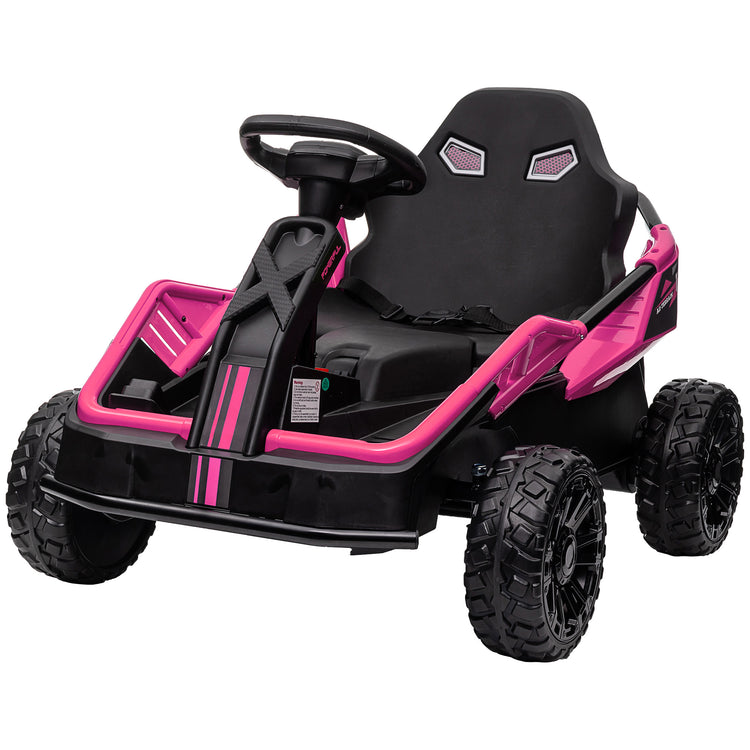 Child driving the Electric Car using the Dual Control Modes.