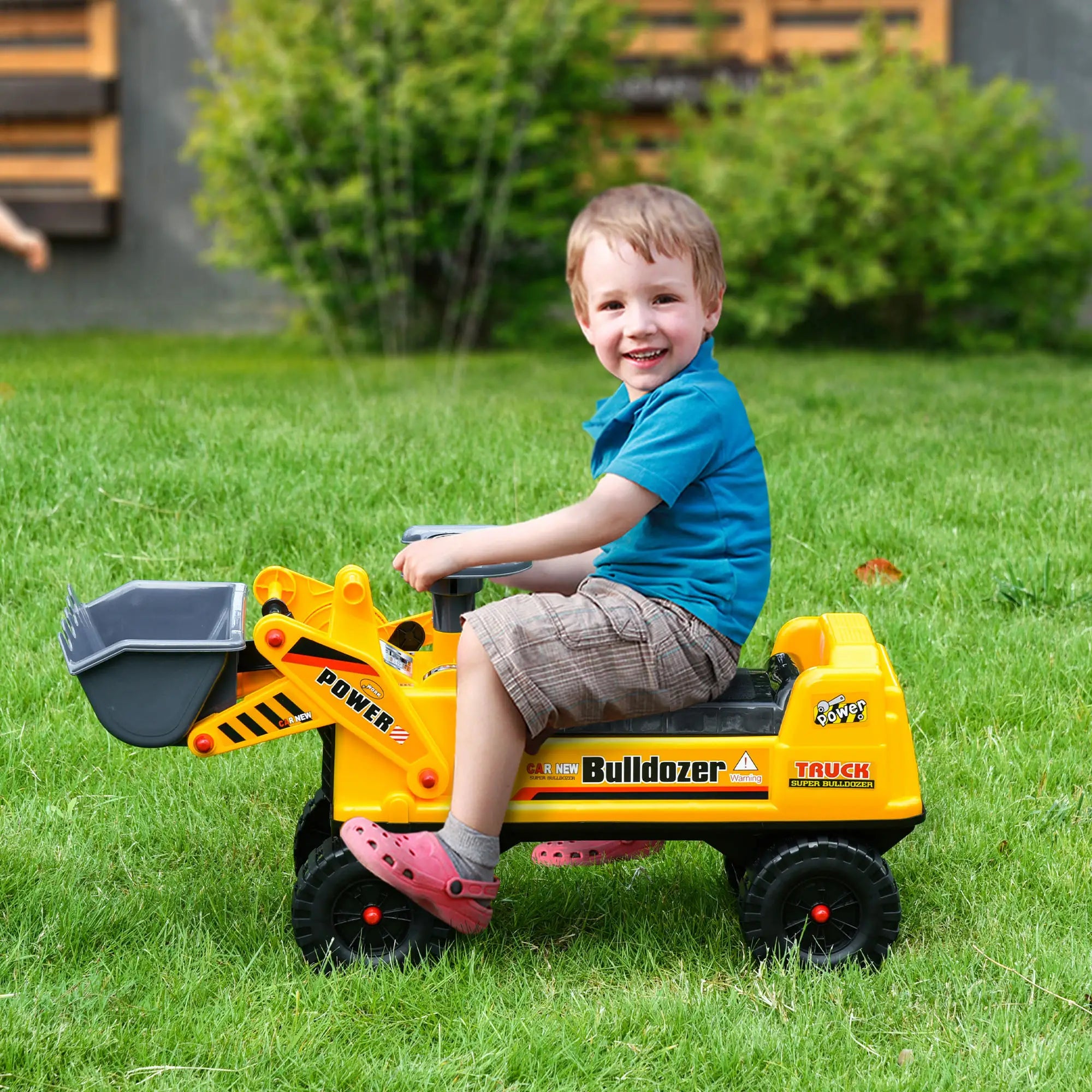 Non-electric bulldozer alternative to electric ride on tractor 24v