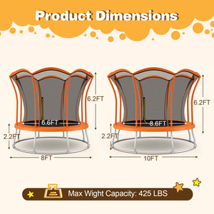 flower shape spring trampoline for kids