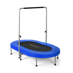 Foldable mini trampoline with 5 level adjustable handlebar