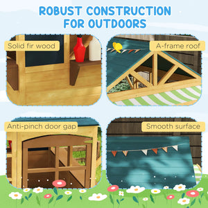 Garden activity playhouse with blackboards
