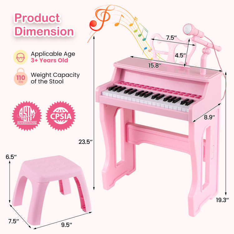 Kids music piano keyboard as perfect Christmas or birthday gift