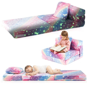 Glow in the Dark Toddler Sofa Bed with Cute Patterns