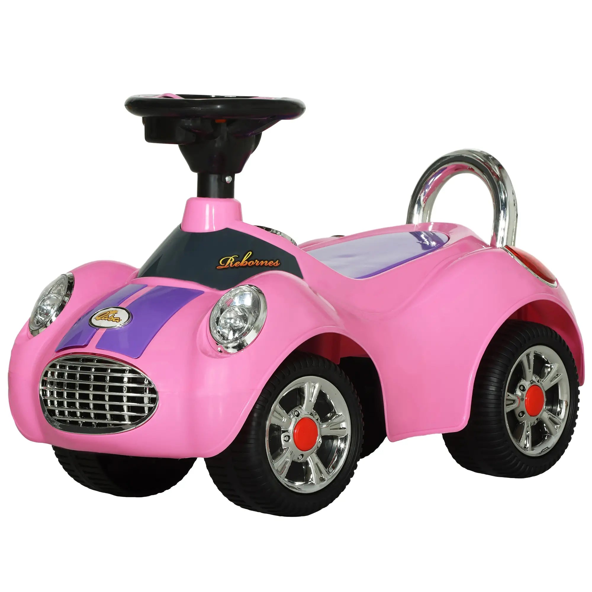 Easy-grip handle and compact design push car
