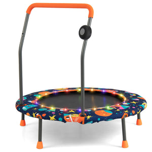 Gym trampoline with foam handle for kids