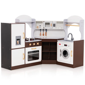 Imaginative play corner kitchen for kids to develop social skills