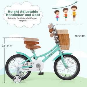 Kickstand feature on 18‑inch kids bike