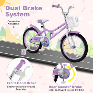 kids bicycle with kickstand for easy parking