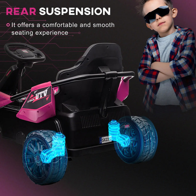 Kids Car front view with engaging Interactive Features like working lights.