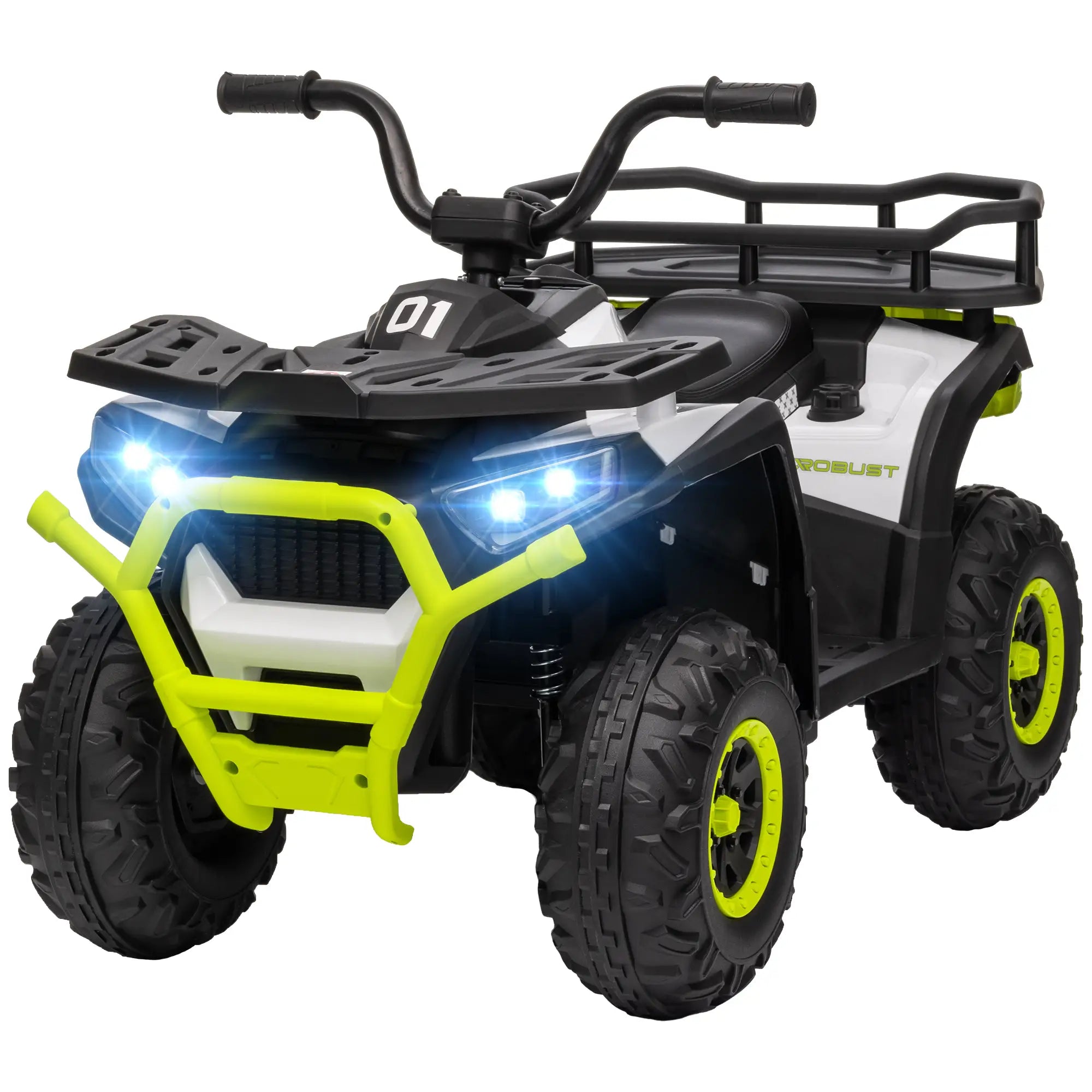 Battery powered kids four wheeler with LED headlights