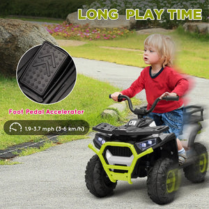 Outdoor ride-on ATV for children with storage basket