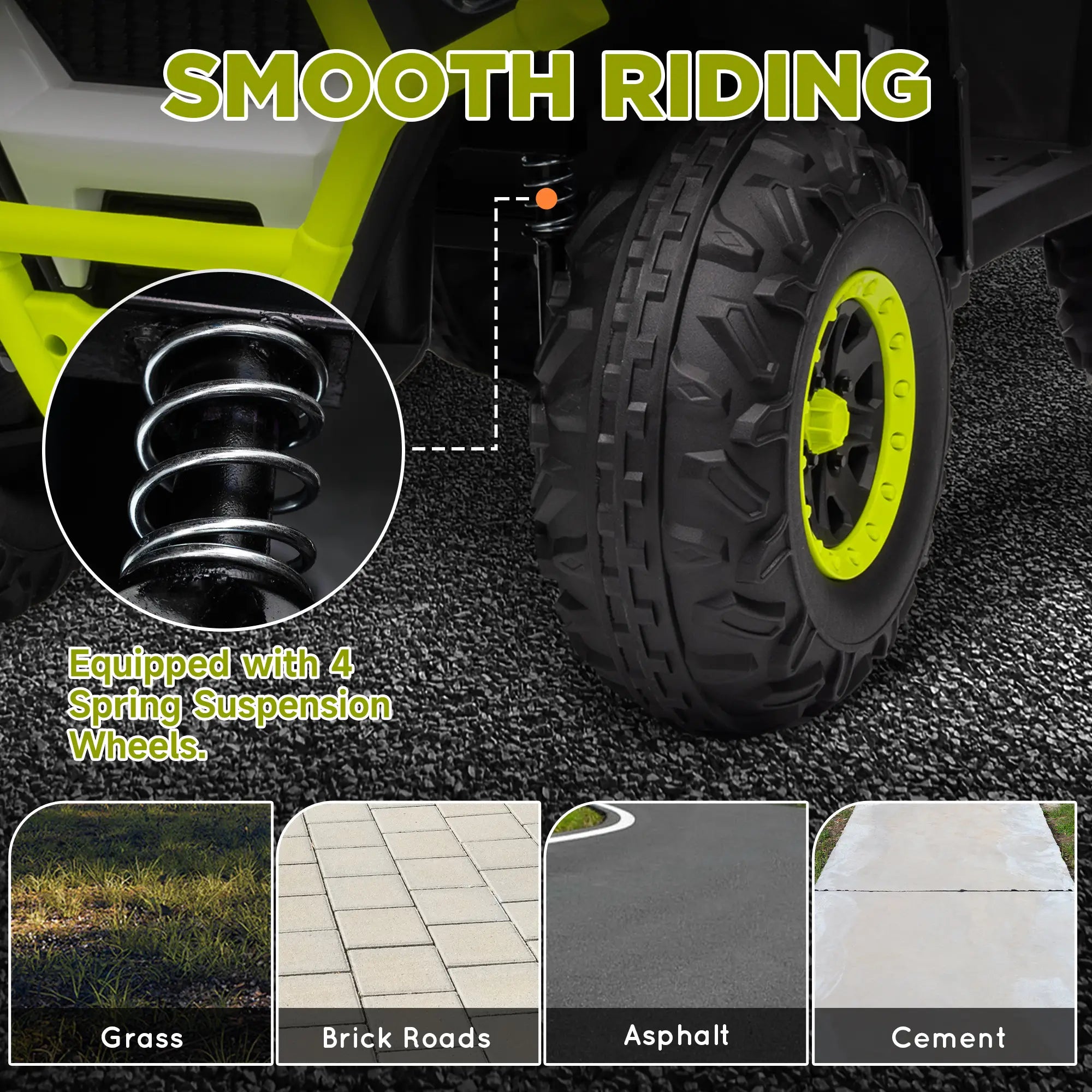 Ride-on ATV toy for 3 to 5 year olds with foot pedal
