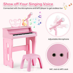 Kids electronic piano set designed for early musical education