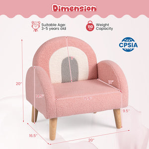 Kids floor sofa chair with wooden legs