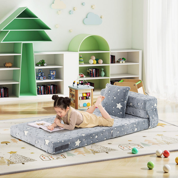 Kids Lounger Chair Bed for Play and Nap