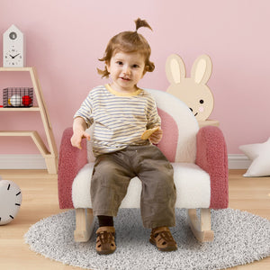 Kids playroom rocker chair with soft upholstery