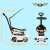 Kids' ride-on bike with parent push handle for guided fun
