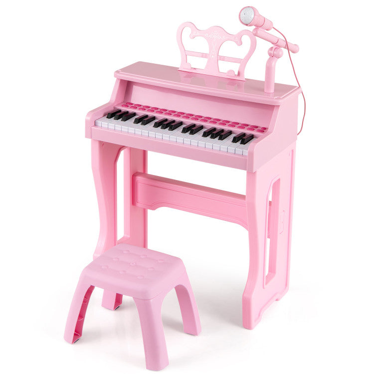 Kids singing piano toy with built-in speaker and functional microphone