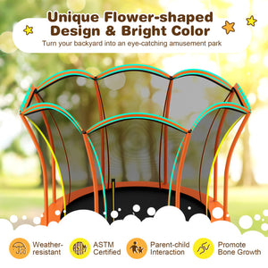 kids trampoline bright color outdoor play