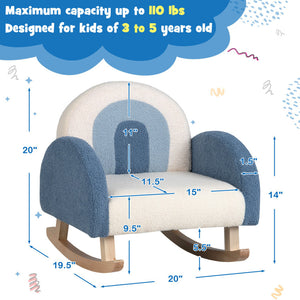 Comfortable kids rocking sofa for bedroom decor