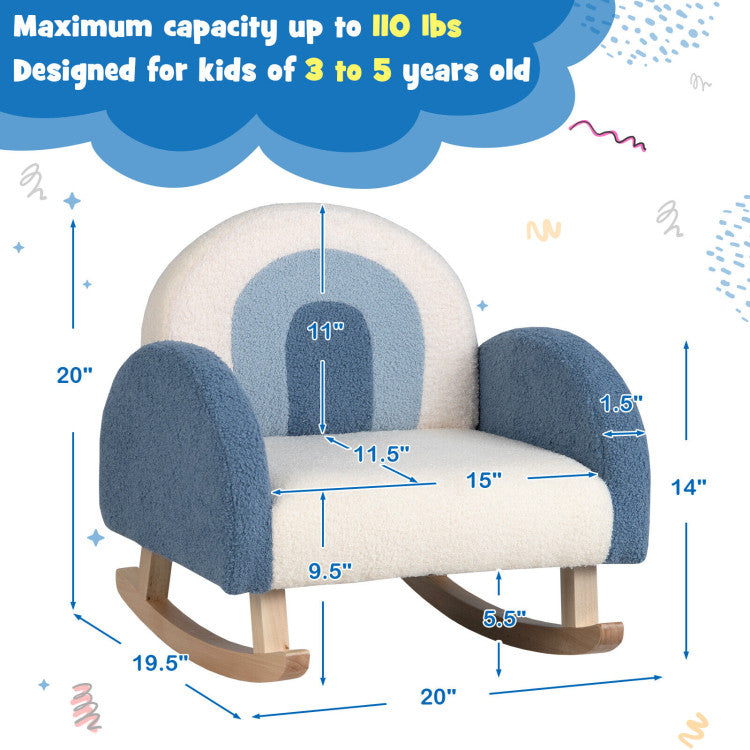 Comfortable kids rocking sofa for bedroom decor