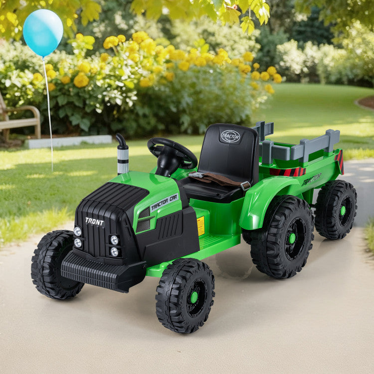 Kids electric tractor toy with dual motors