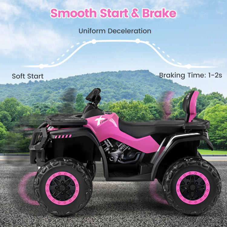 Top view of 2-seater kids ride-on ATV