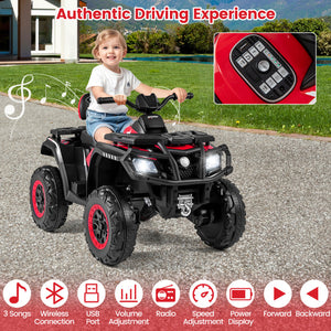Close-up of 2-seater kids 4-wheeler ATV
