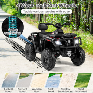Close-up of 4-motor ride-on ATV