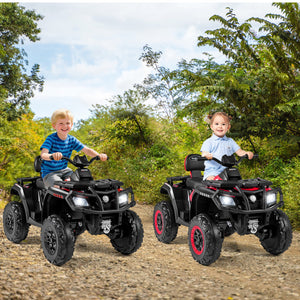 Kids ATV with LED lights glowing at night