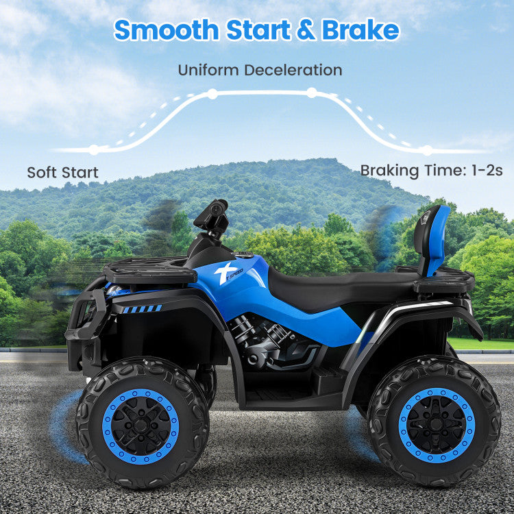 Interactive dashboard display on kids ride-on ATV