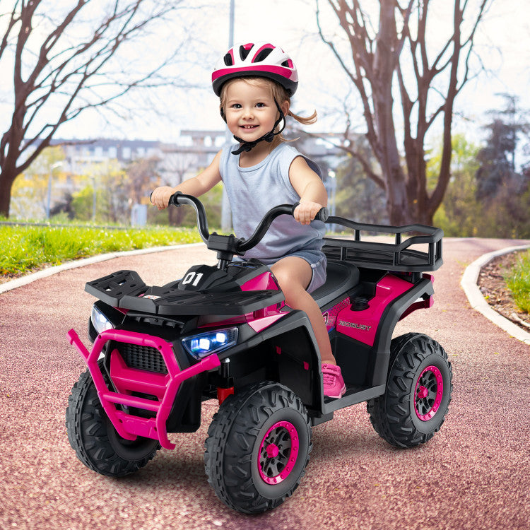 Hidden charging port on 24V kids ATV