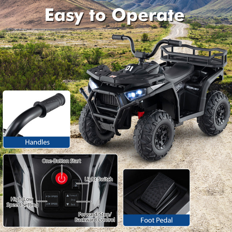 Control panel with music and radio on kids ATV