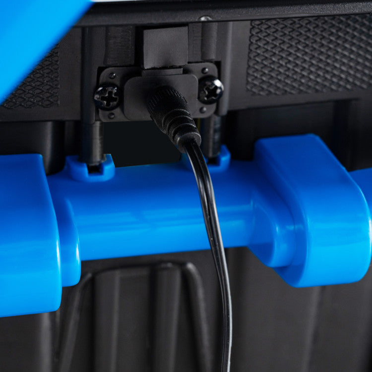 Rear storage space on kids electric quad